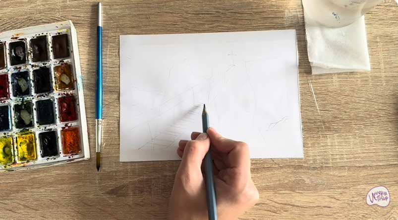 Рисуем Гора Ай-Петри