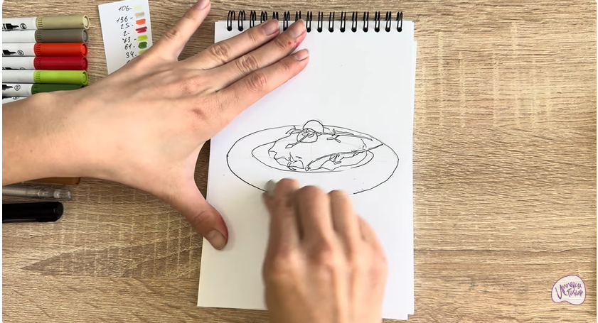 Рисуем Мясо по-французски