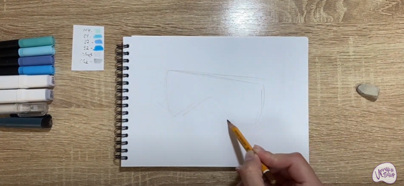 Рисуем Маска для плавания