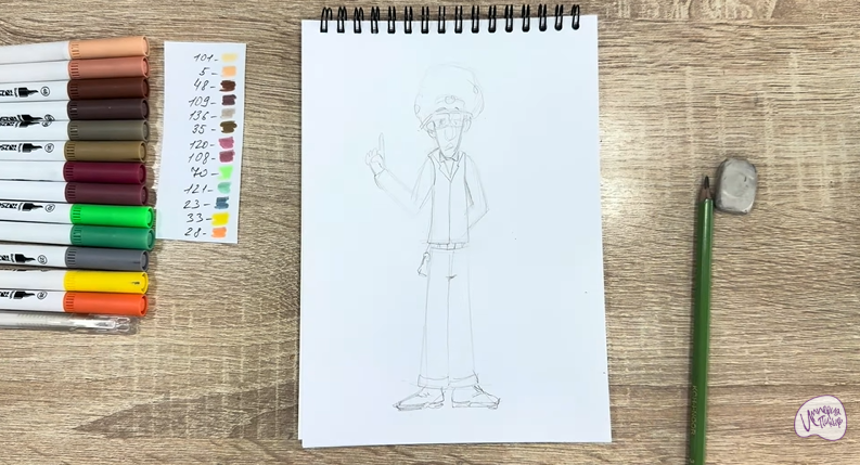 Рисуем Док Динозавров из «Доктор Динозавров»