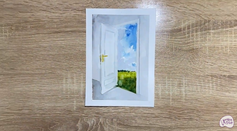 Рисуем Открытая дверь