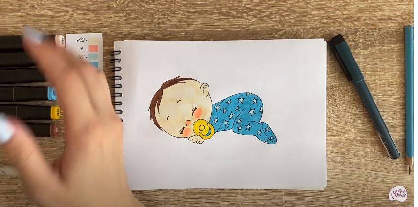 Рисуем Младенец