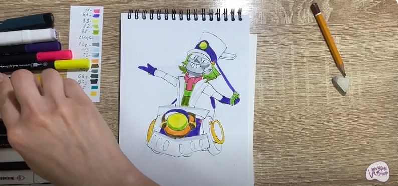 Рисуем Чак из Brawl Stars