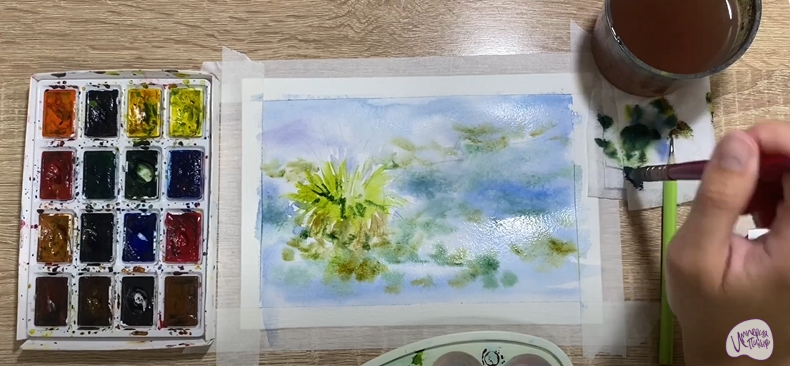 Рисуем Кочка на болоте