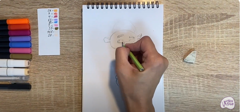 Рисуем Рей из "Монсики"