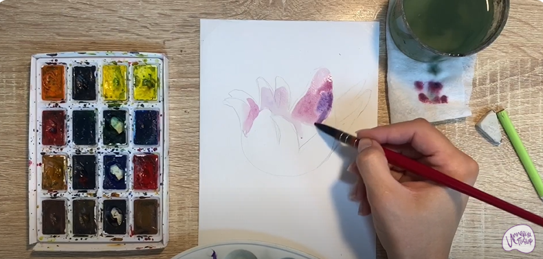 Рисуем Саркосфера корончатая