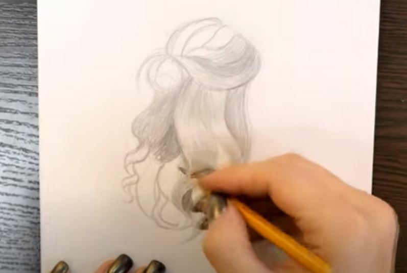 Рисуем Волосы девушки