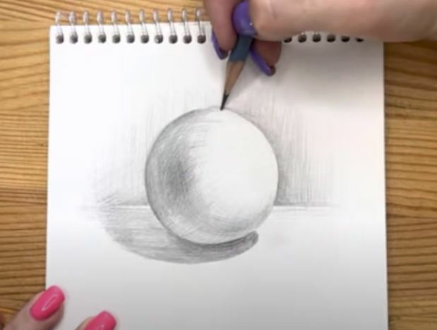 Рисуем Шар простым карандашом